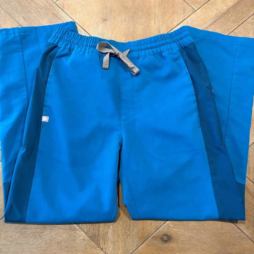 Figs Technical Collection Blue Scrub Pants for Men Size XS